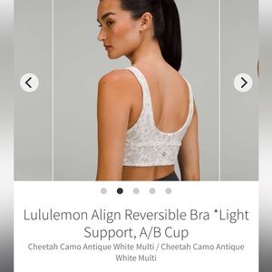 Fun Lululemon Cheetah Print Align Sports Bra 🍋🐾